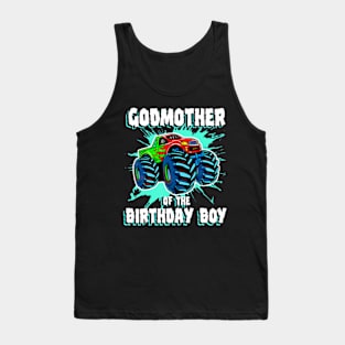 Godmother Of The Birthday Boy Monster Truck Birthday Party Tank Top